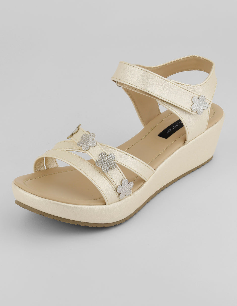 Sandalias con plataforma Naia en Sintético – Beige