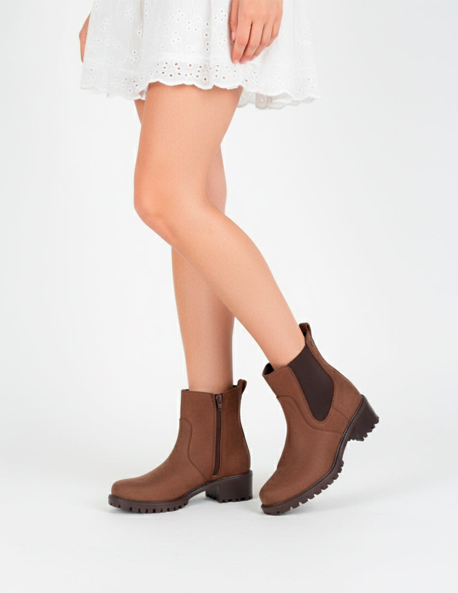 Botas casuales Bike en Gamuza – Café