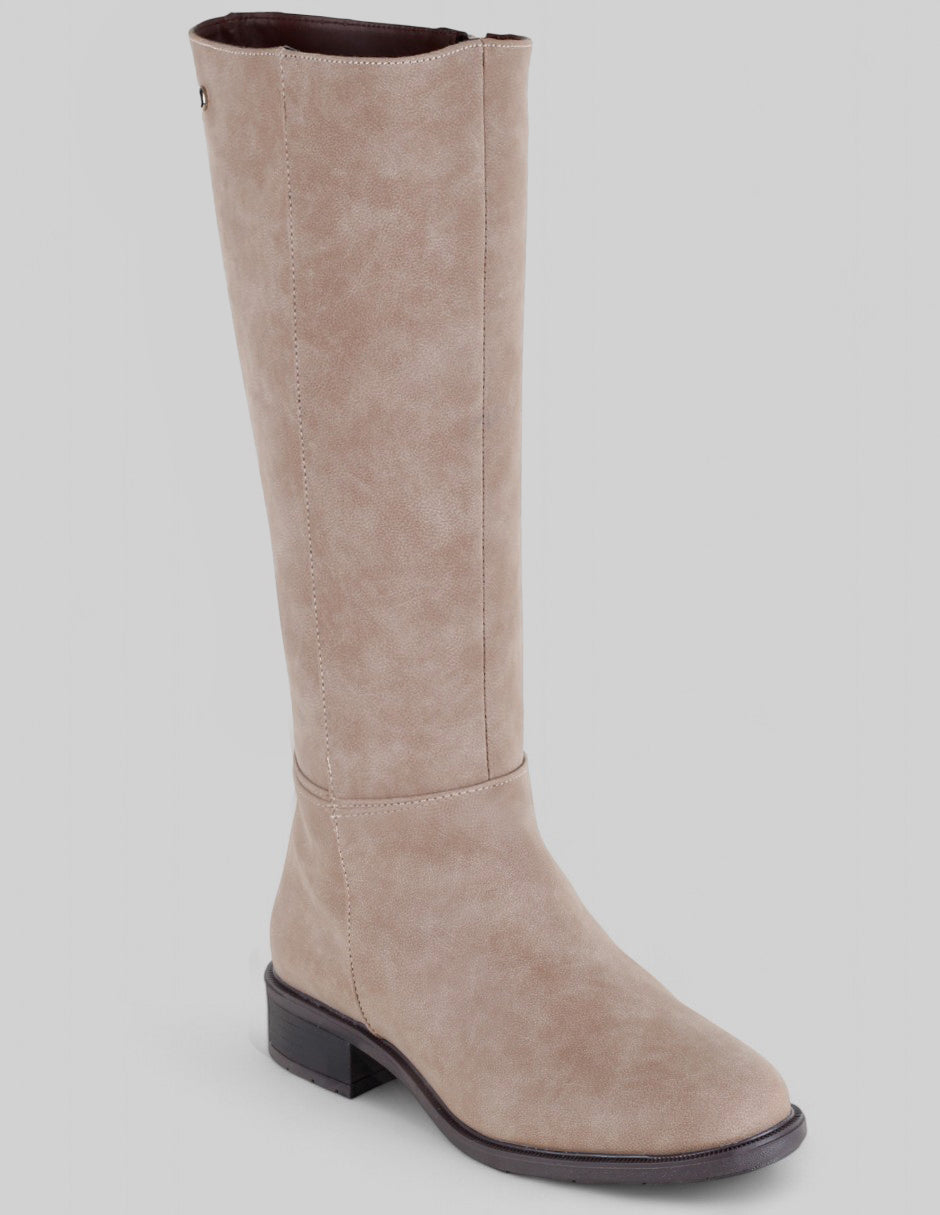 Botas altas Exterior Piel vegana Color Beige Para Mujer De RBCOLLECTION
