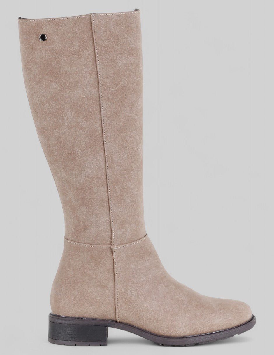 Botas altas Leira en Piel vegana – Beige