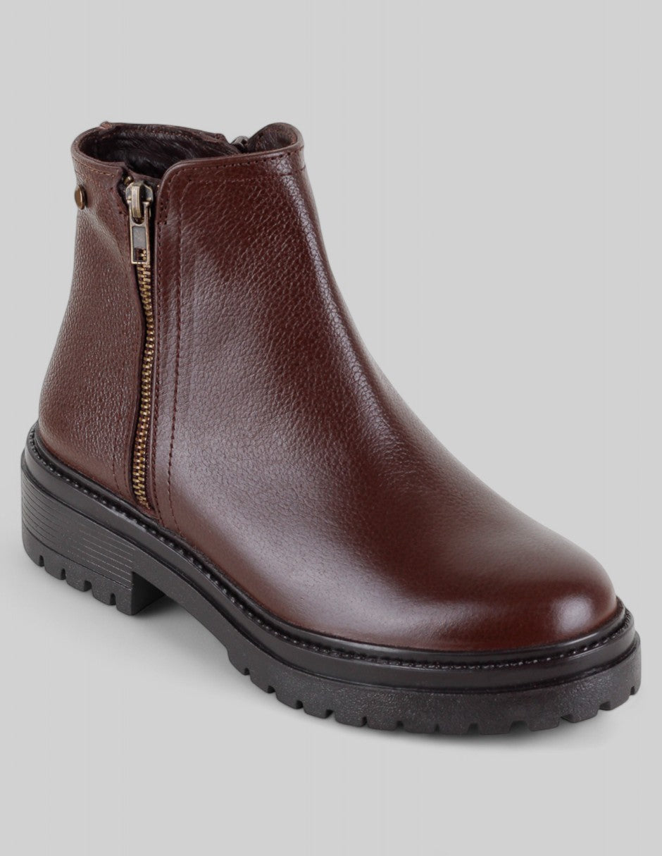 Botas casuales Exterior Piel Color Café Para Mujer De RBCOLLECTION