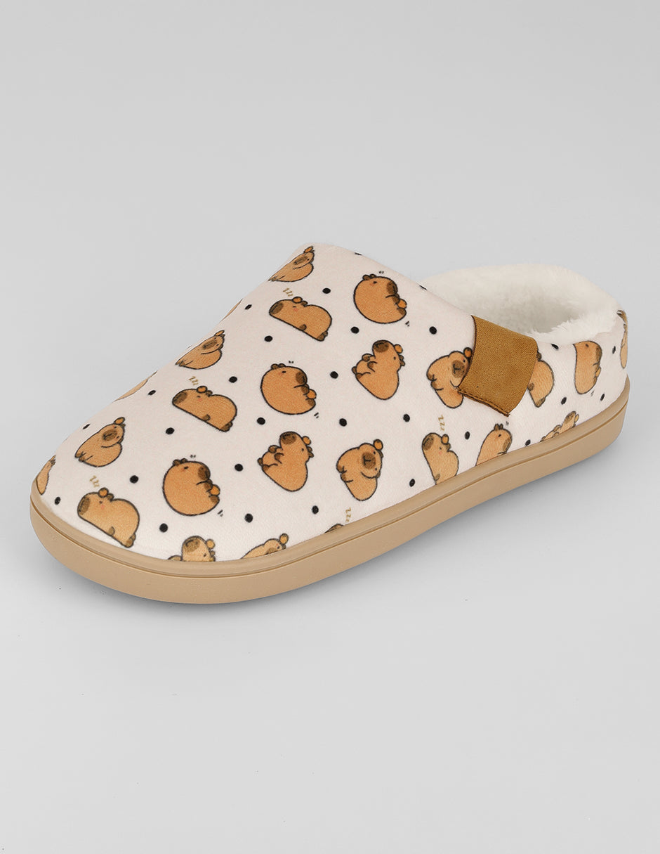 Pantuflas Cozy en Textil – Beige