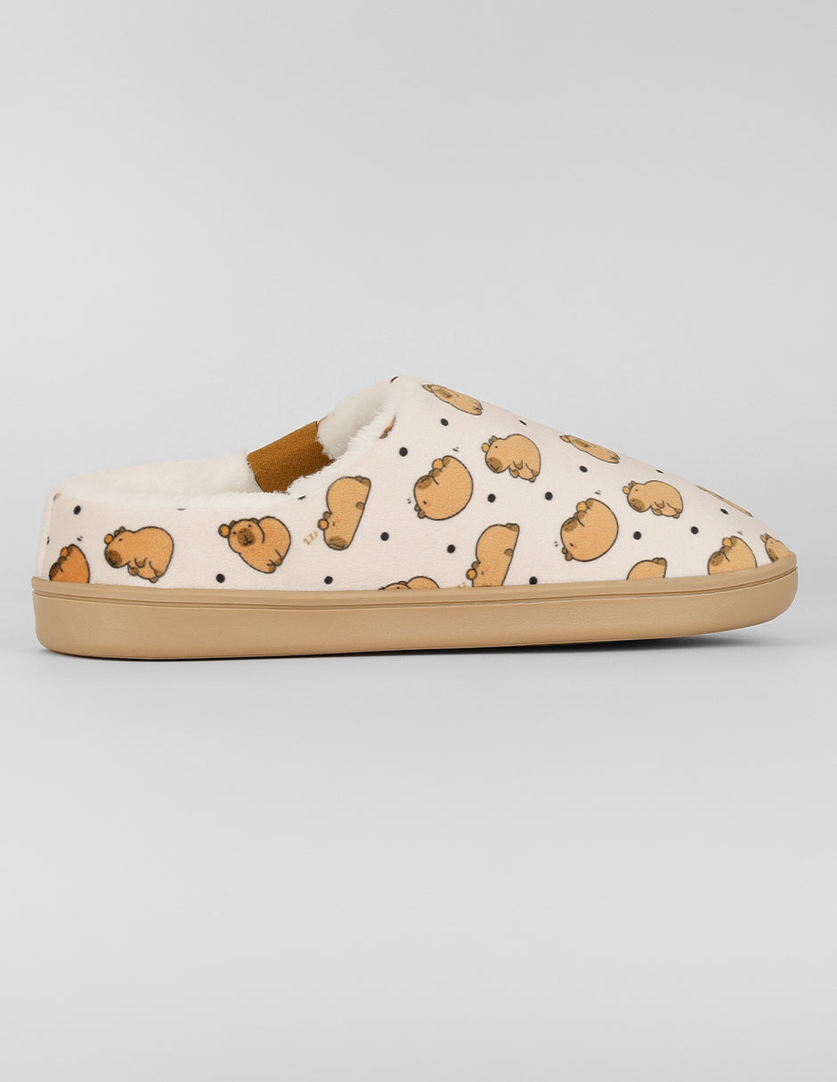 Pantuflas Cozy en Textil – Beige