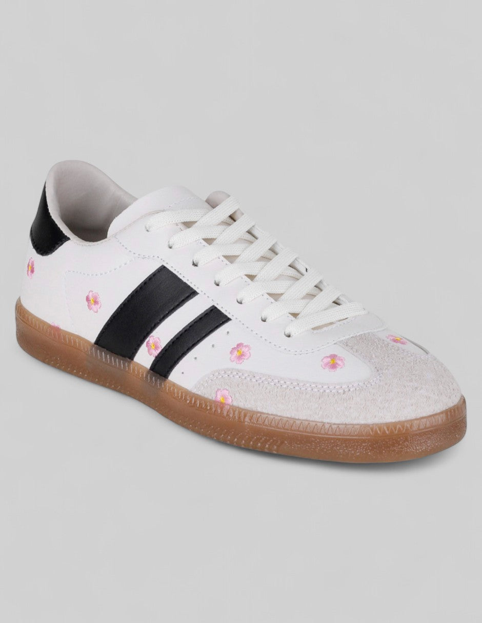 Tenis con cordones  Sam en Piel vegana – Beige