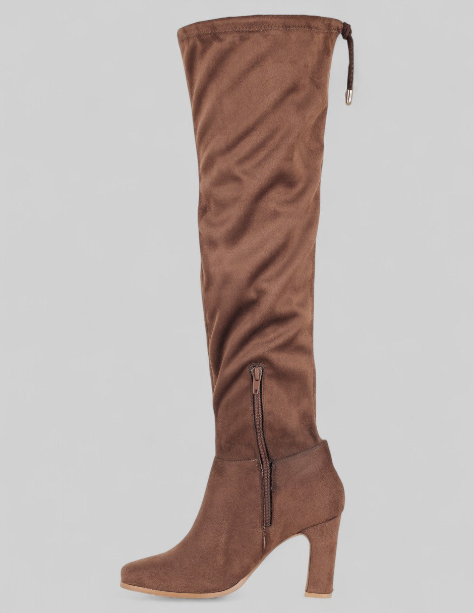 Botas altas Nevada en Textil – Café