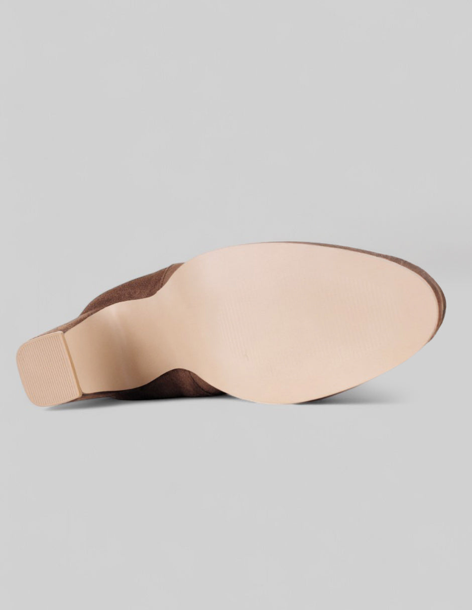 Botas altas Nevada en Textil – Café