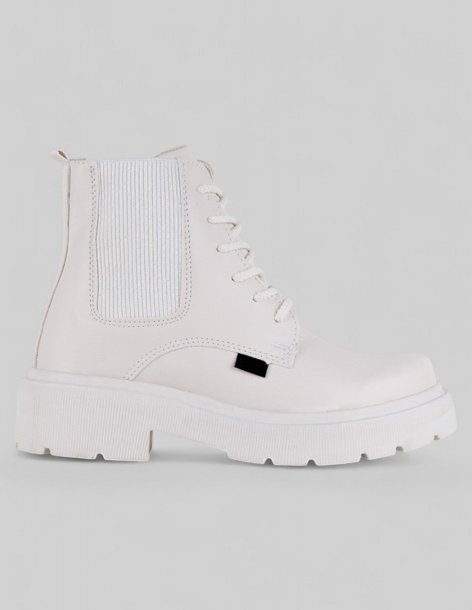Botas Casuales Bike en Piel vegana – Blanco