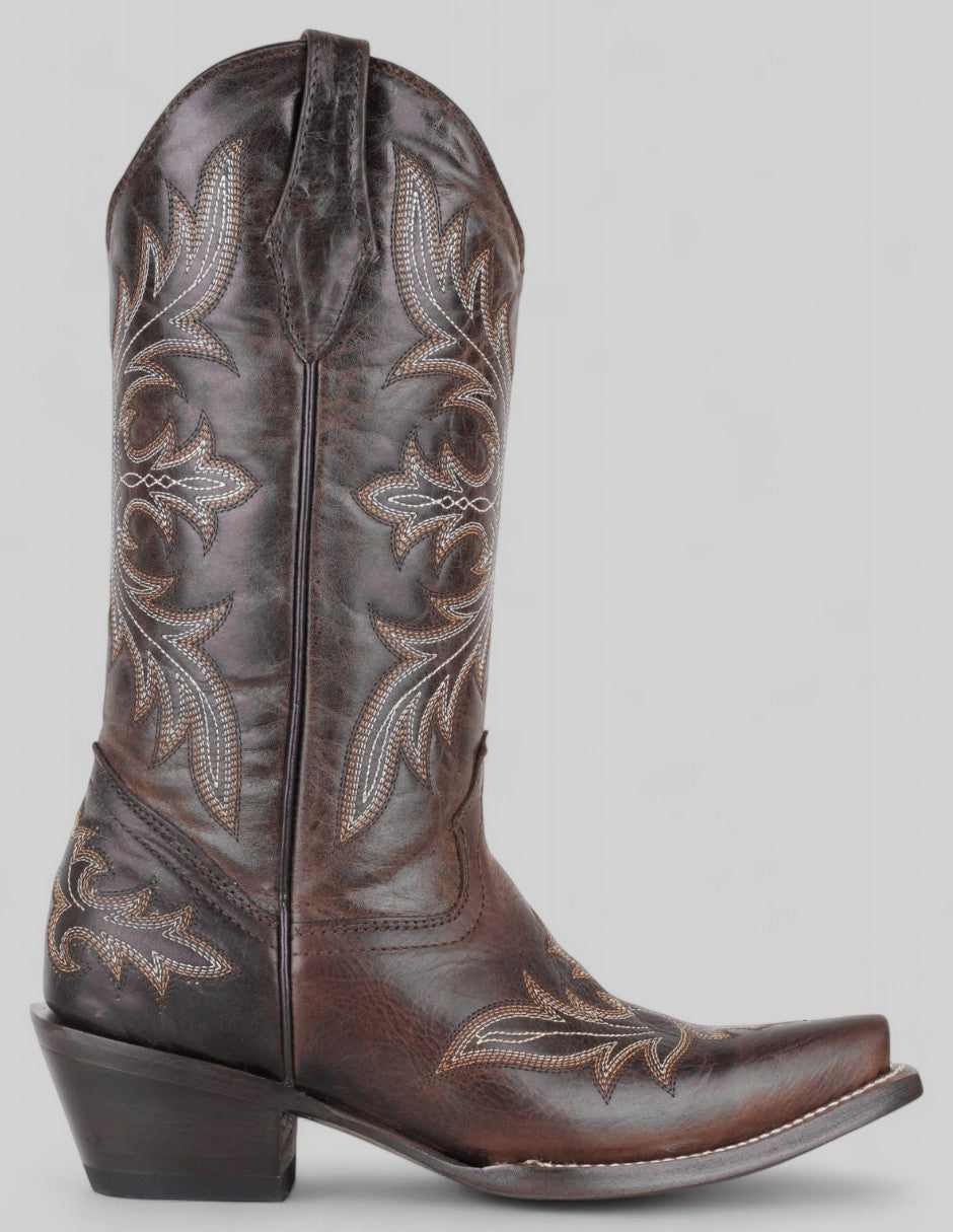 Botas tipo western Hand made en Piel – Café