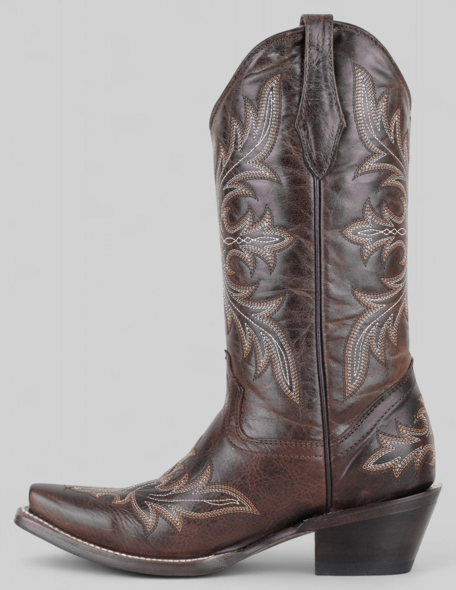 Botas tipo western Hand made en Piel – Café