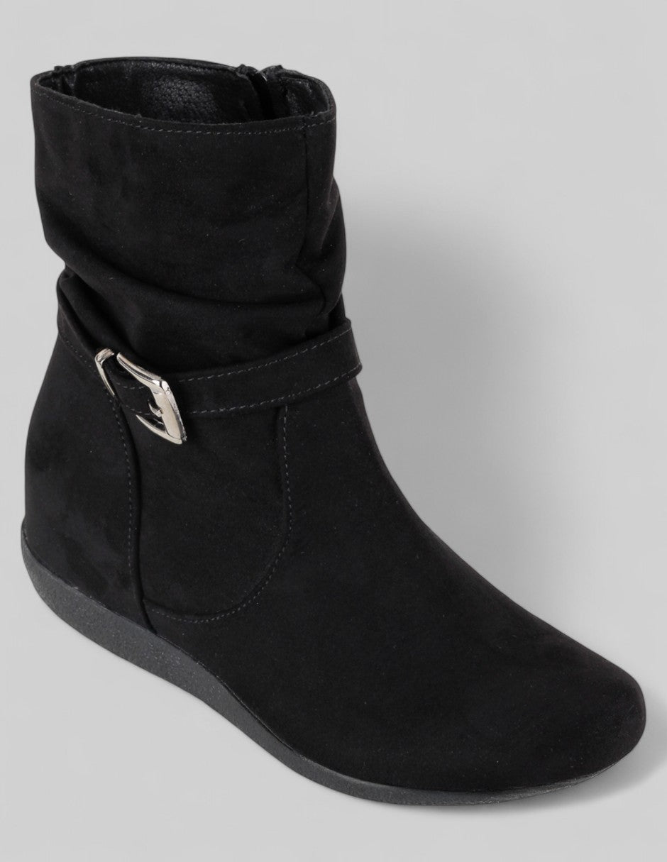 Botín con cuña Exterior Textil Color Negro Para Mujer De RBCOLLECTION