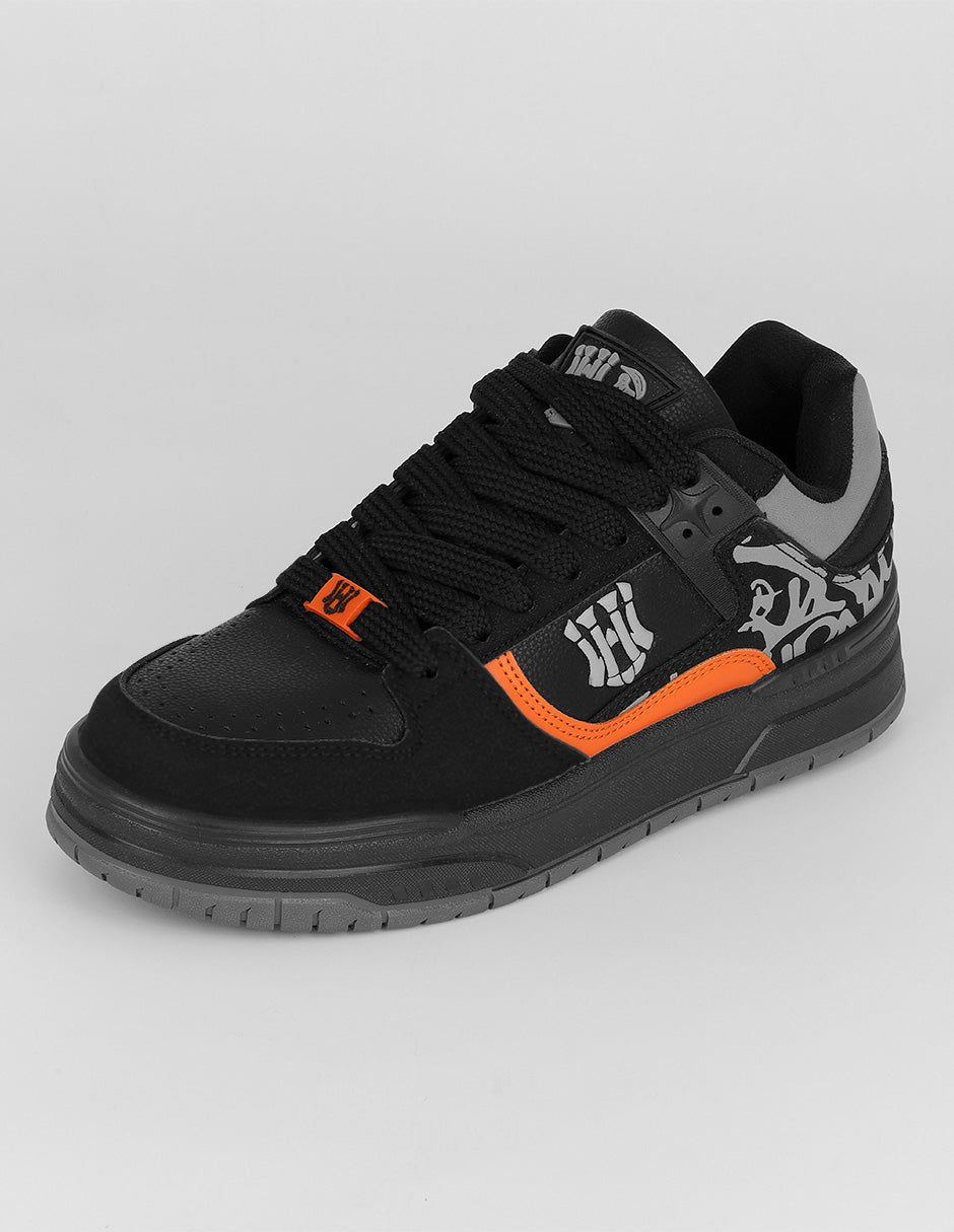 Tenis con cordones Urban en Piel vegana – Negro