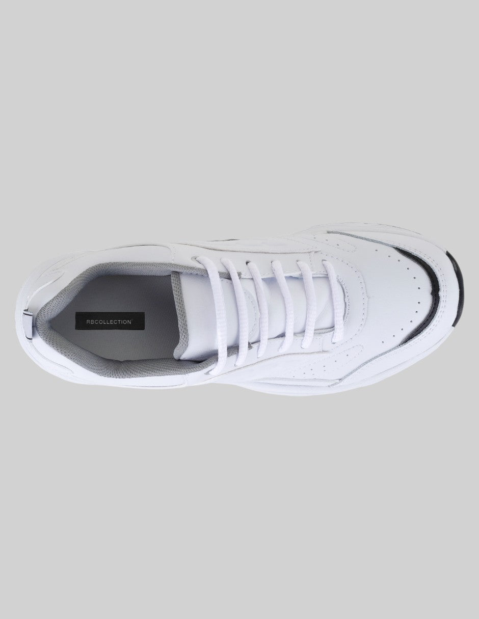 Tenis tipo deportivo  A&P en Piel vegana – Blanco