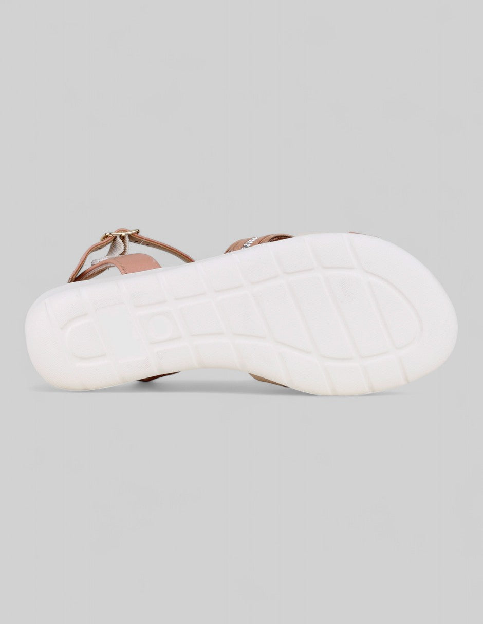 Sandalias con plataforma Soft en Piel vegana – Beige