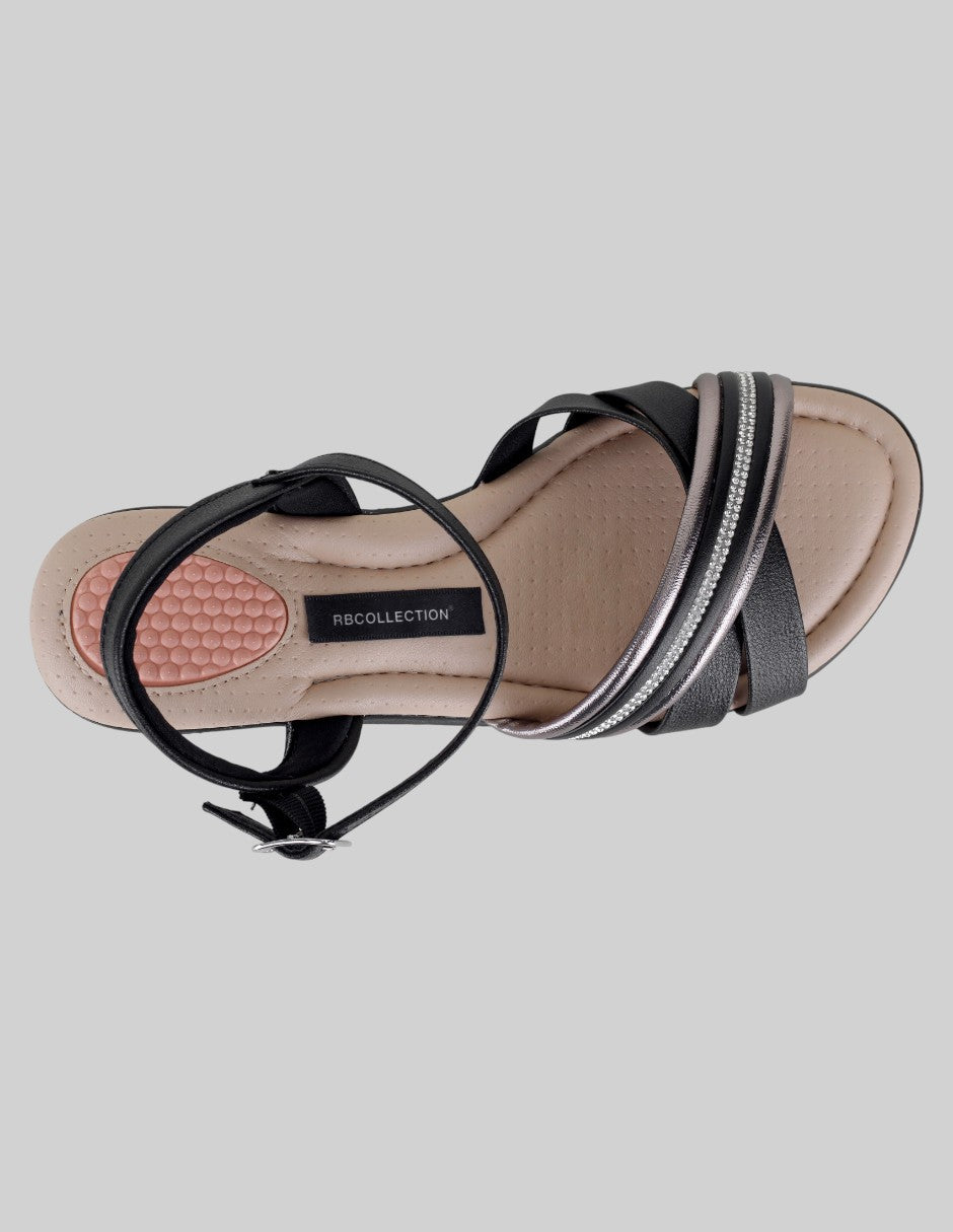 Sandalias con plataforma Soft en Piel vegana – Negro