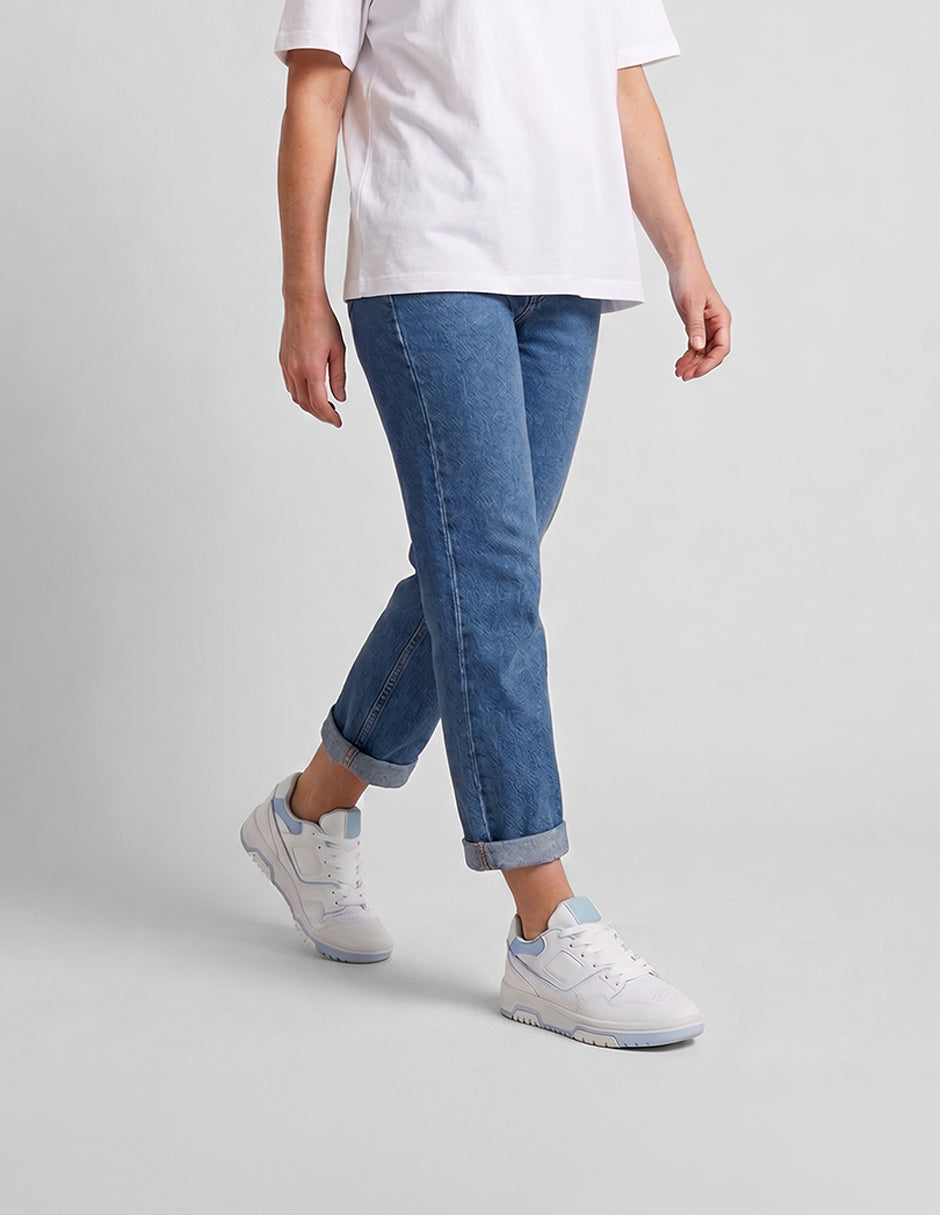 Tenis con cordones  Agle en Piel vegana – Blanco