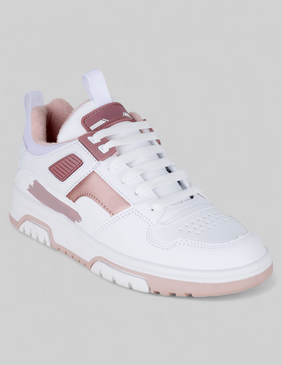 Tenis con cordones  Urban en Piel vegana – Beige