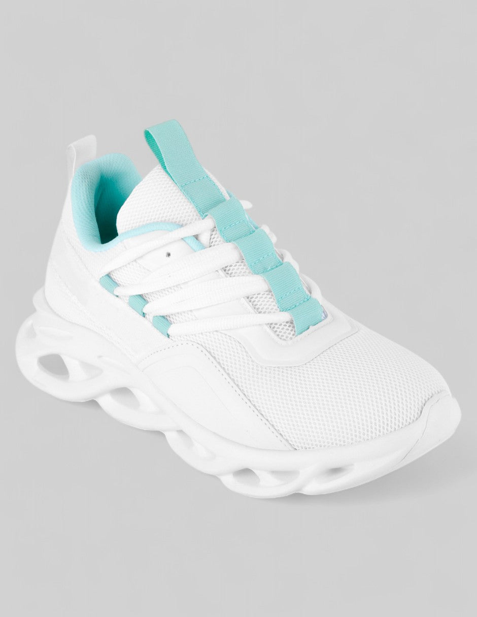 Tenis tipo Deportivo Exterior Textil Color Blanco Para Mujer De RBCOLLECTION