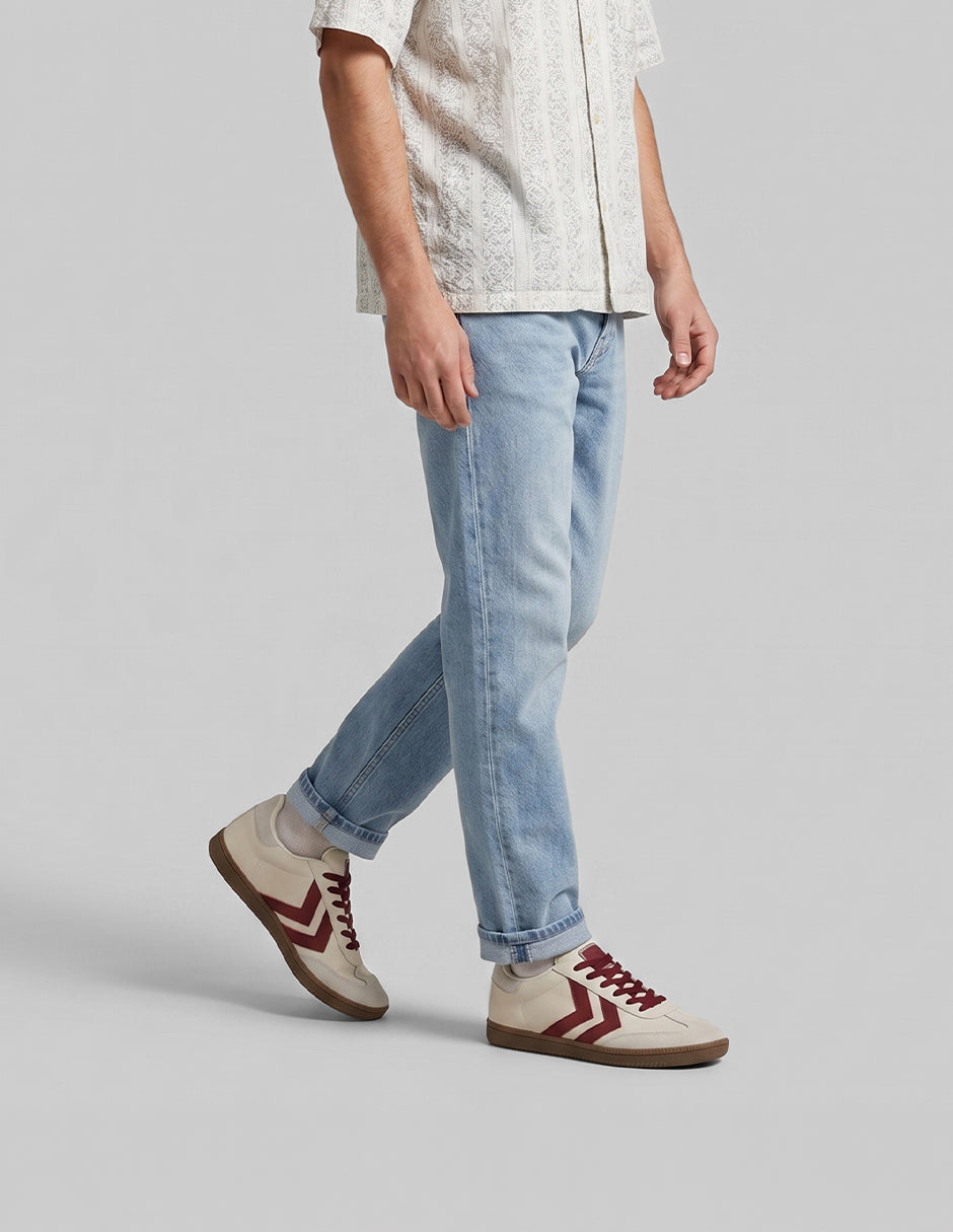 Tenis con cordones Sam en Piel vegana – Beige