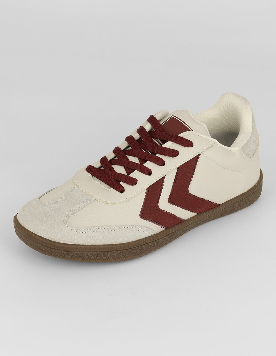 Tenis con cordones Sam en Piel vegana – Beige
