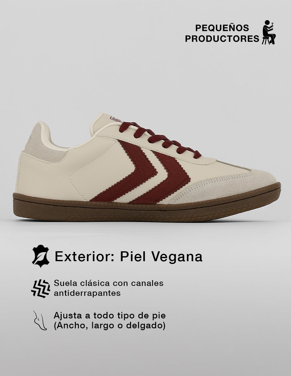 Tenis con cordones  Sam en Piel vegana – Beige
