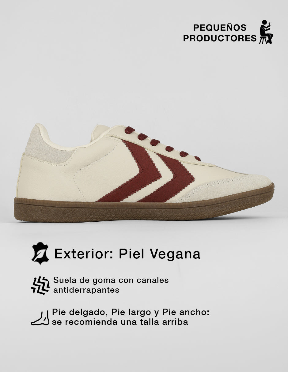 Tenis con cordones Sam en Piel vegana – Beige