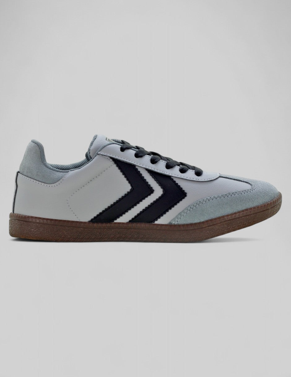 Tenis con cordones Sam en Piel vegana – Gris