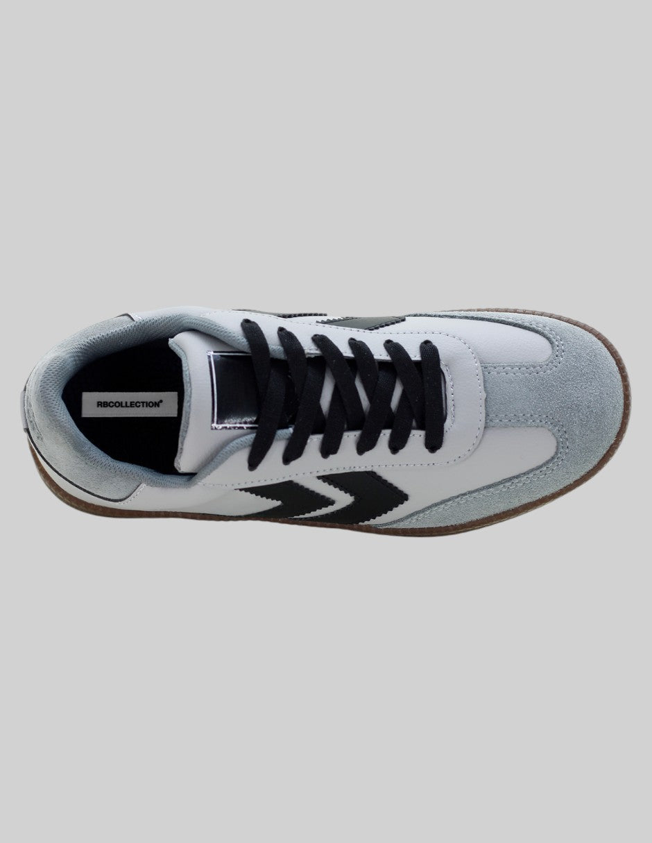 Tenis con cordones Sam en Piel vegana – Gris