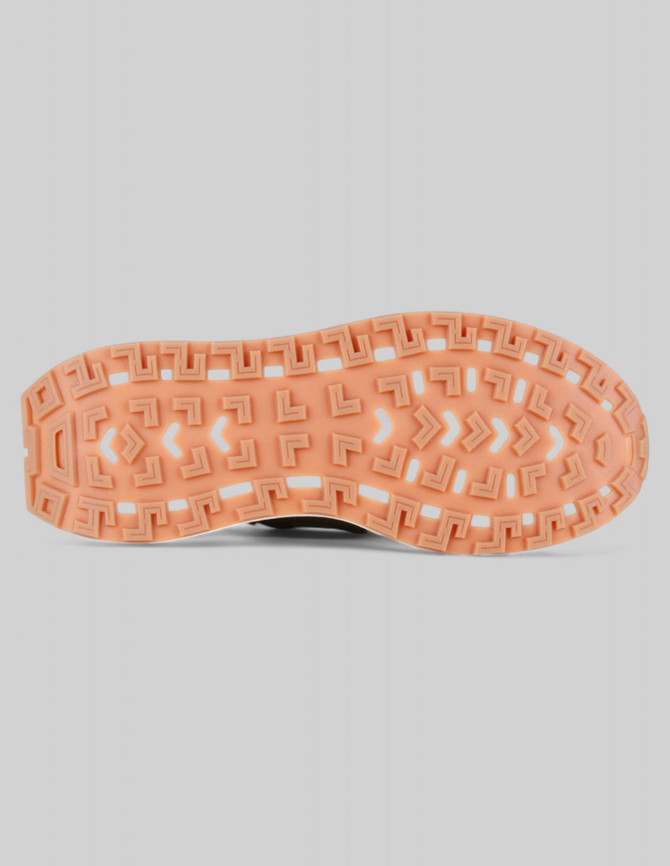 Tenis con cordones Highline en Piel vegana – Beige
