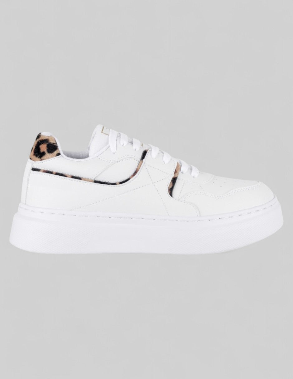 Tenis con cordones  Urban en Piel vegana – Blanco