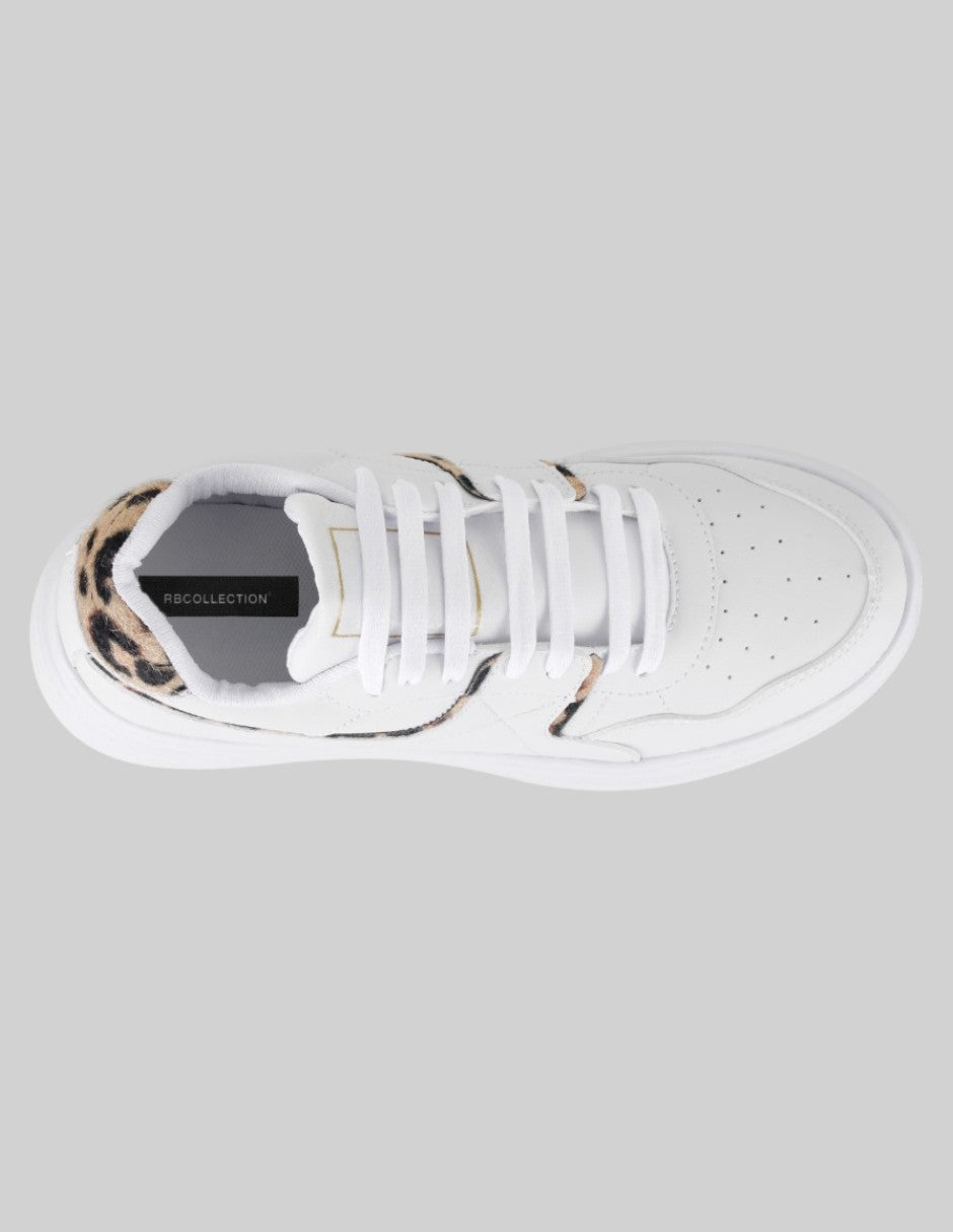 Tenis con cordones  Urban en Piel vegana – Blanco