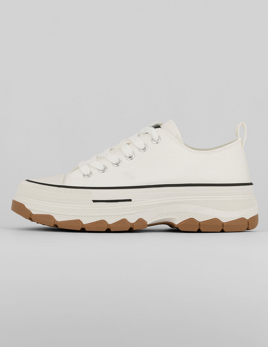Tenis con cordones Exterior Textil Color Blanco Para Mujer De RBCOLLECTION