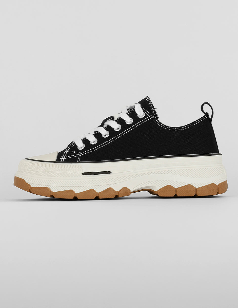 Tenis con cordones Exterior Textil Color Negro Para Mujer De RBCOLLECTION