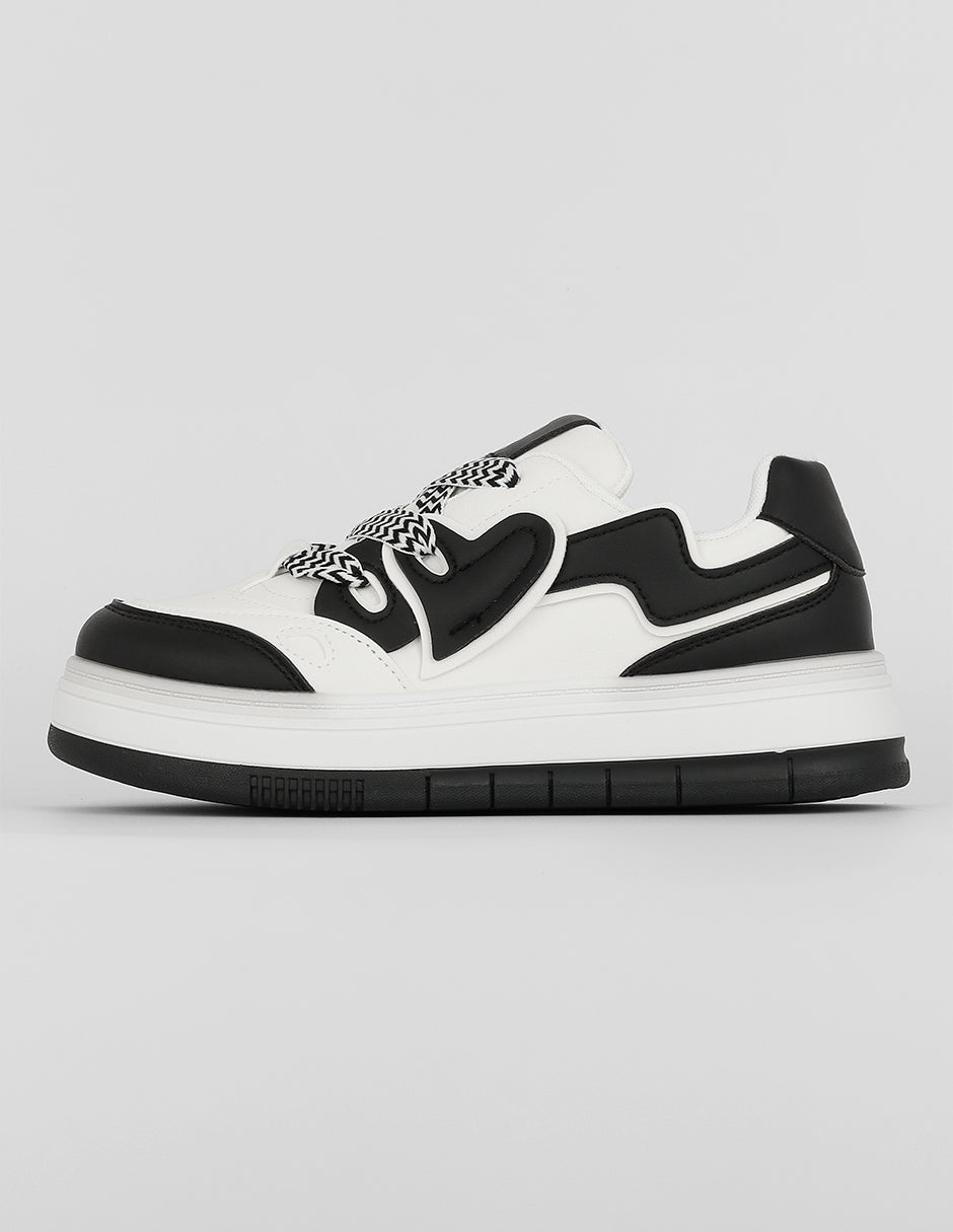 Tenis con cordones Exterior Piel vegana Color Blanco Para Mujer De RBCOLLECTION