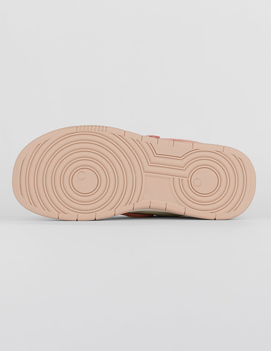 Tenis con cordones  Urban  en Piel vegana – Rosa
