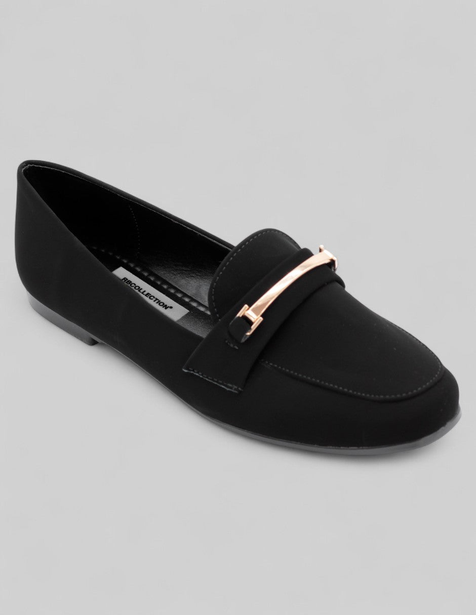 Mocasines Exterior Gamuza Color Negro Para Mujer De RBCOLLECTION