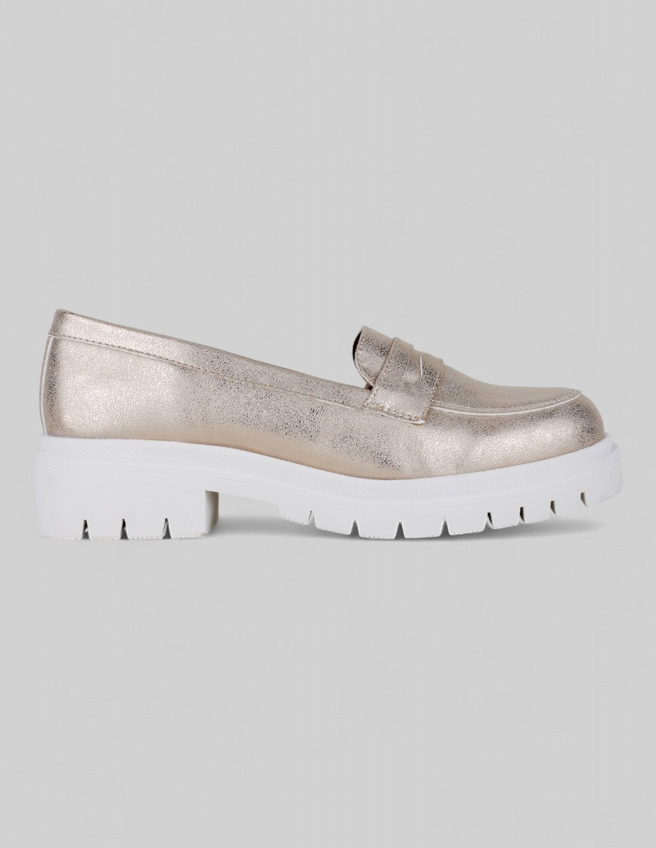 Mocasines Classy en Textil – Beige