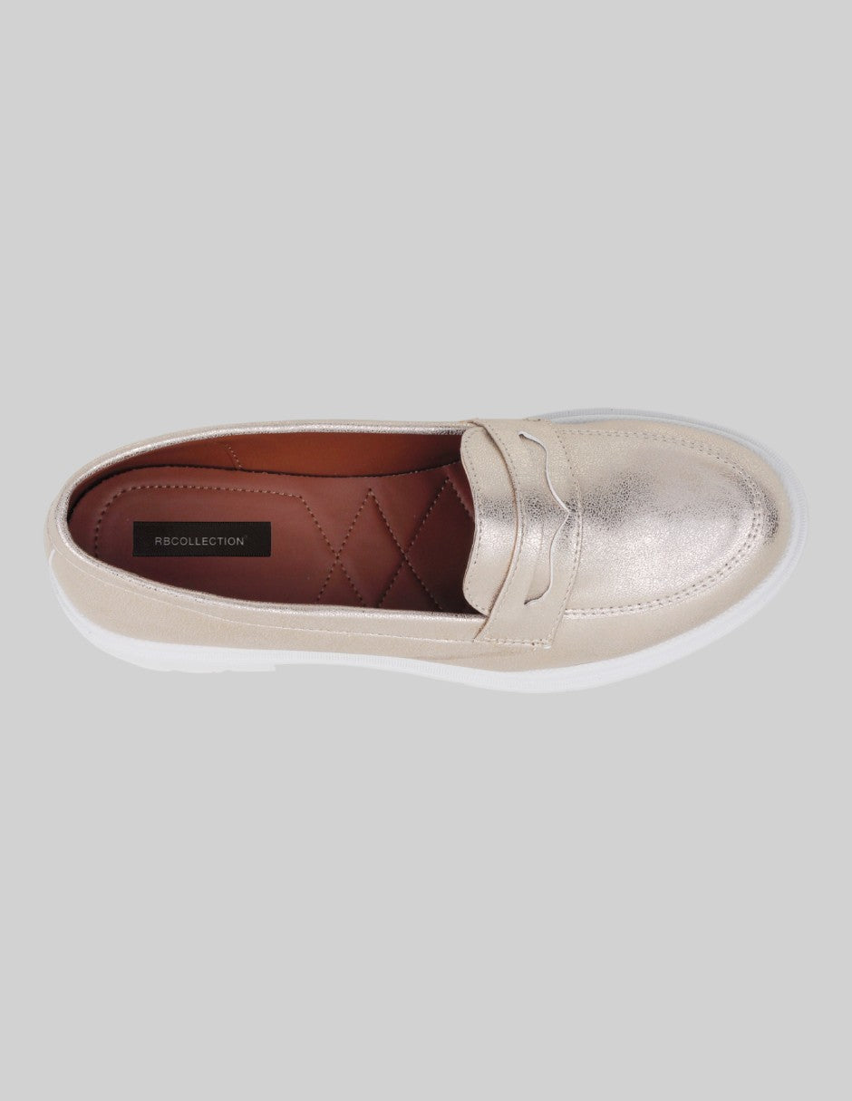 Mocasines Classy en Textil – Beige