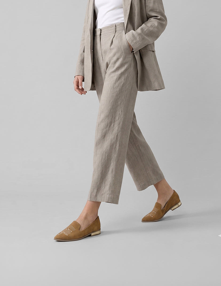 Flats puntales Soft en Piel vegana – Café