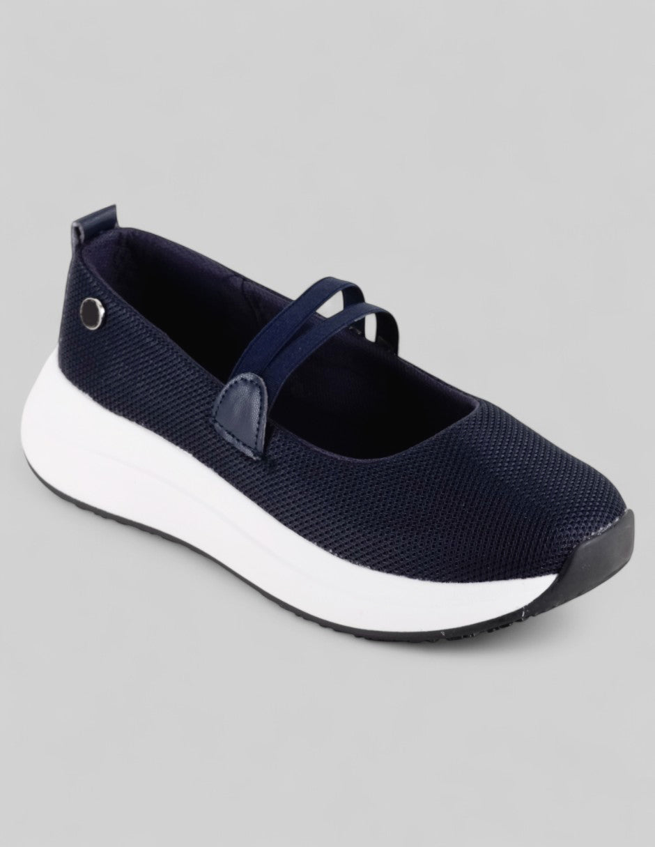 Tenis sin cordones Exterior Textil Color Azul Para Mujer De RBBASICS