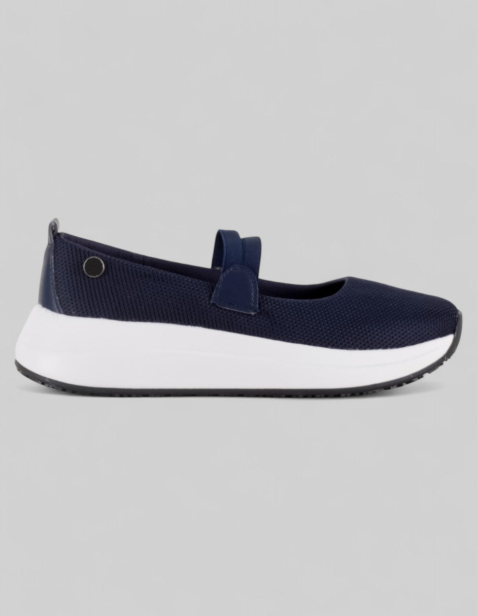 Tenis sin cordones Confort en Textil – Azul