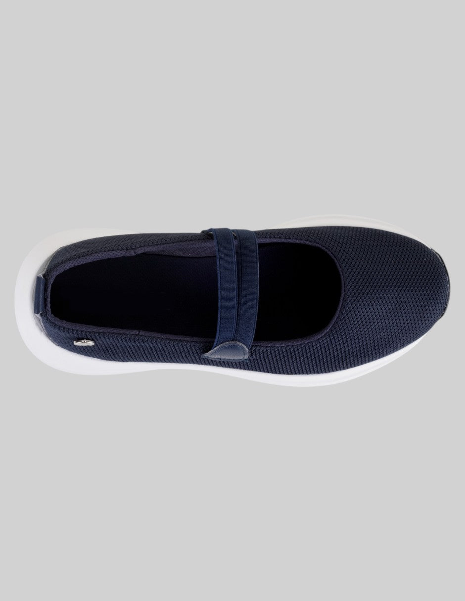 Tenis sin cordones Confort en Textil – Azul