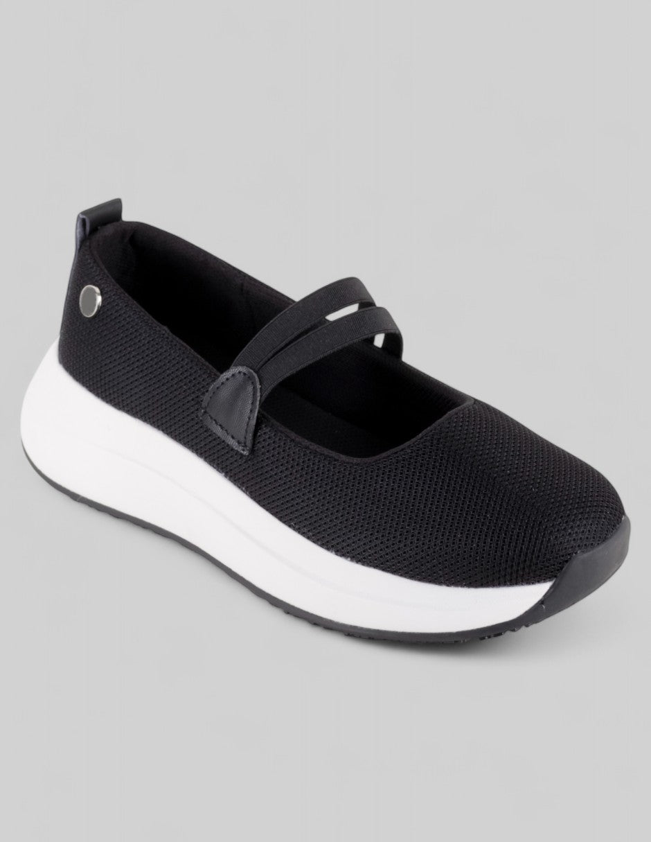 Tenis sin cordones Exterior Textil Color Negro Para Mujer De RBBASICS