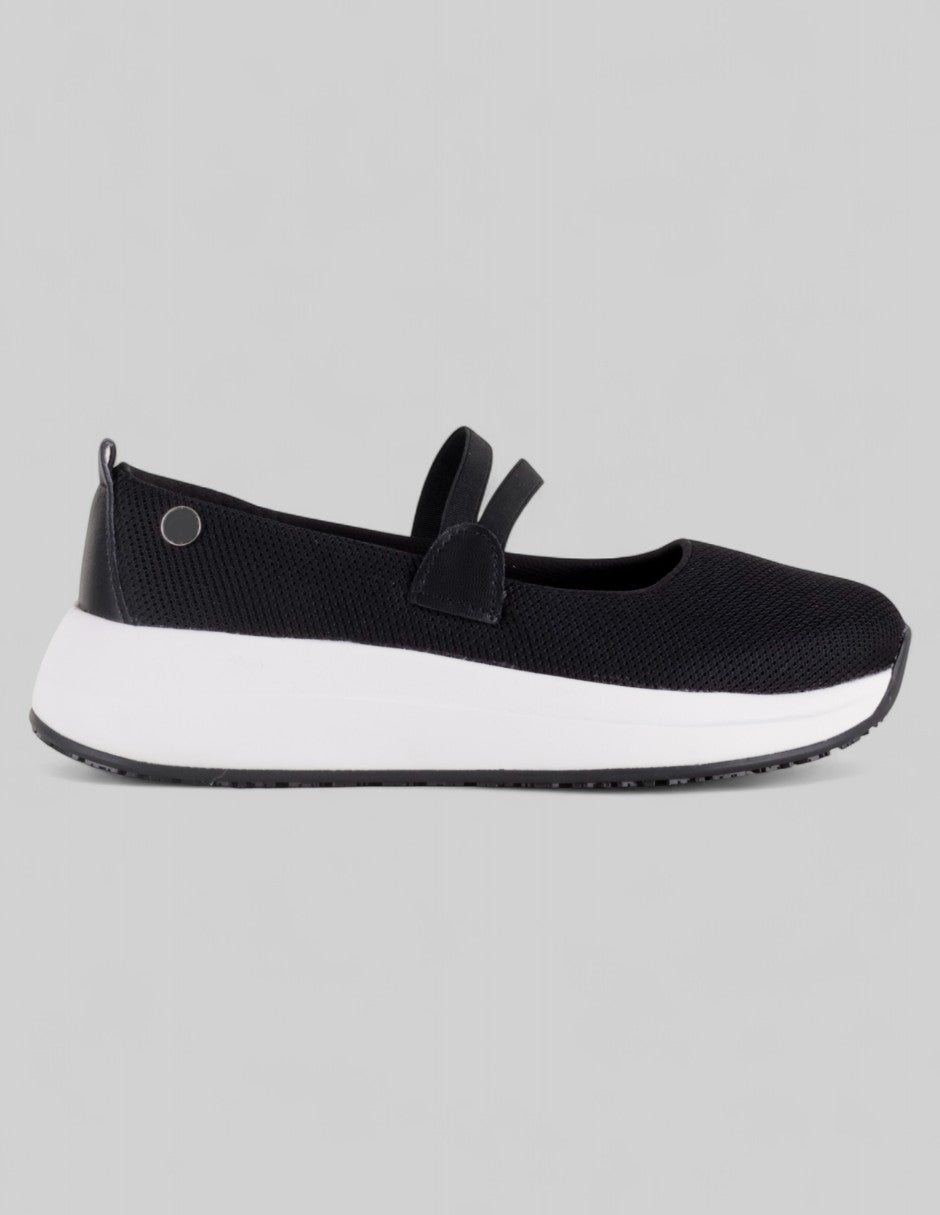 Tenis sin cordones Confort en Textil – Negro