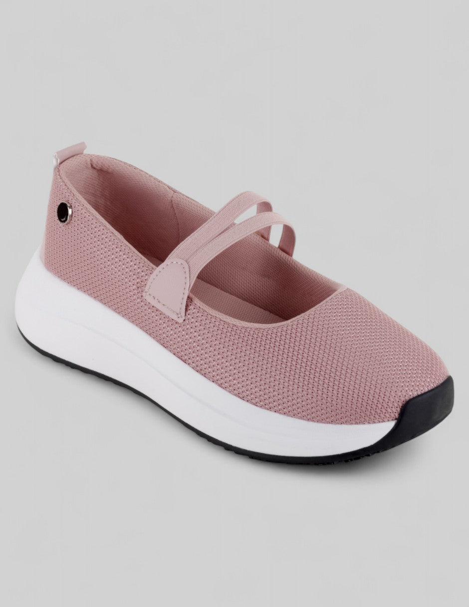 Tenis sin cordones Exterior Textil Color Rosa Para Mujer De RBBASICS