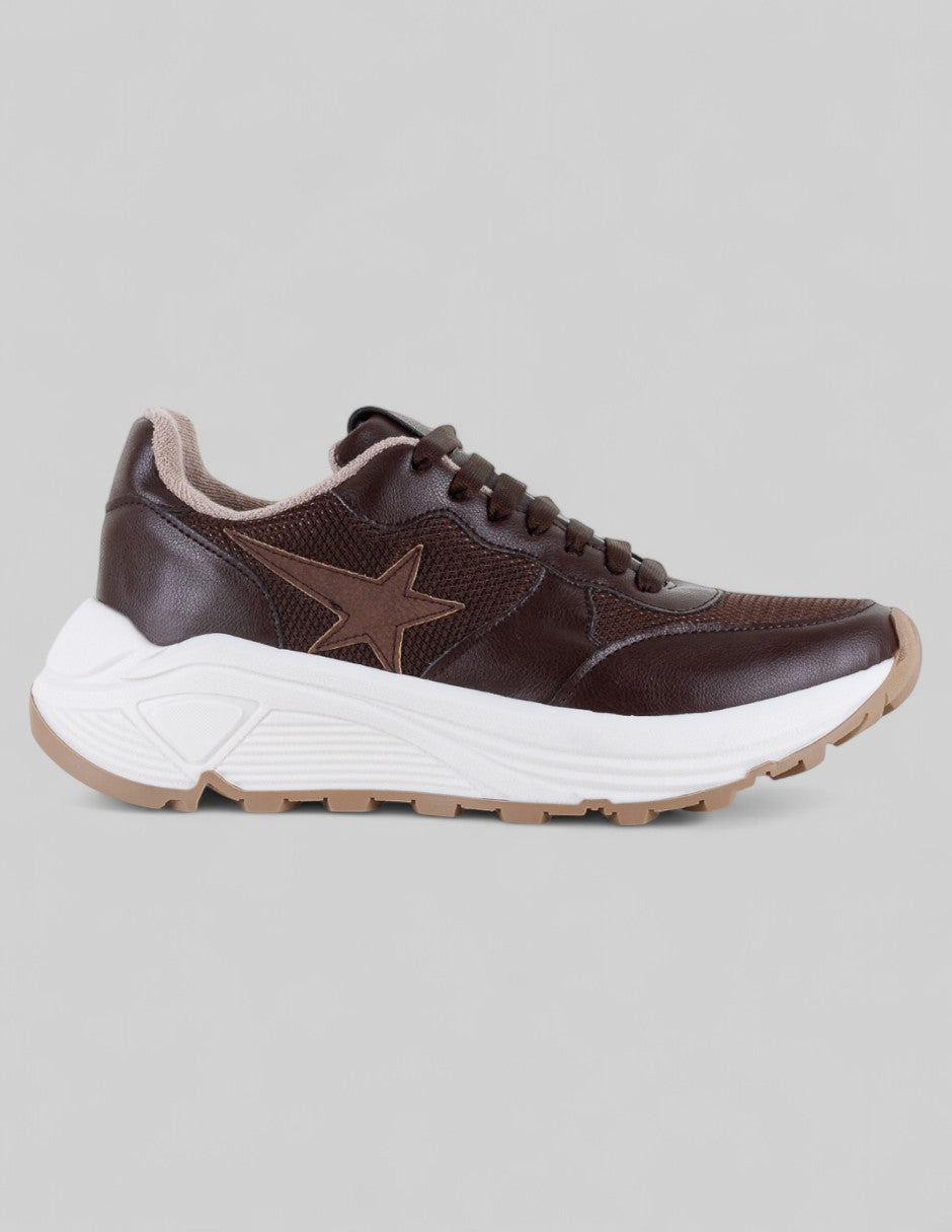 Tenis tipo deportivo  Star en Textil – Café
