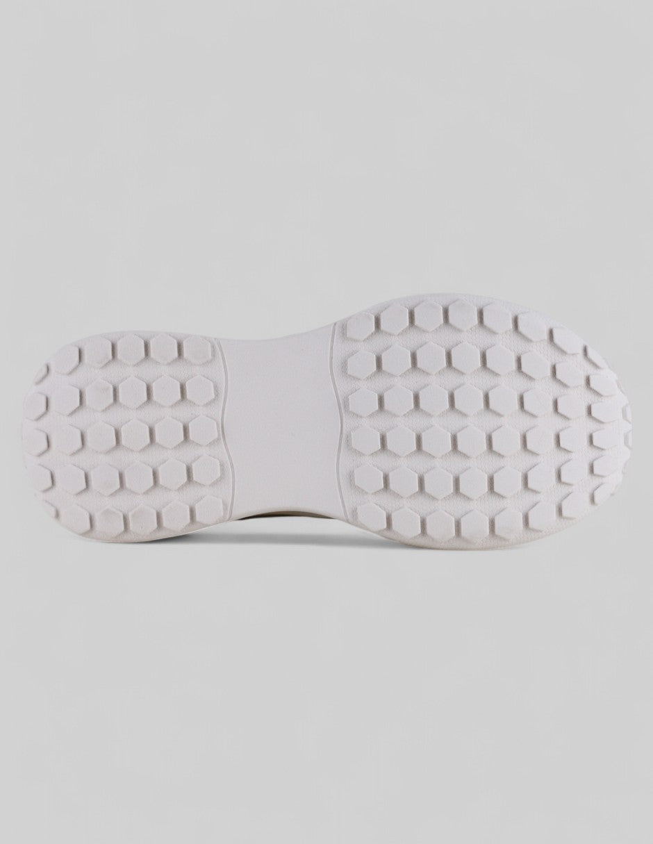 Tenis botín Italia en Piel vegana – Beige