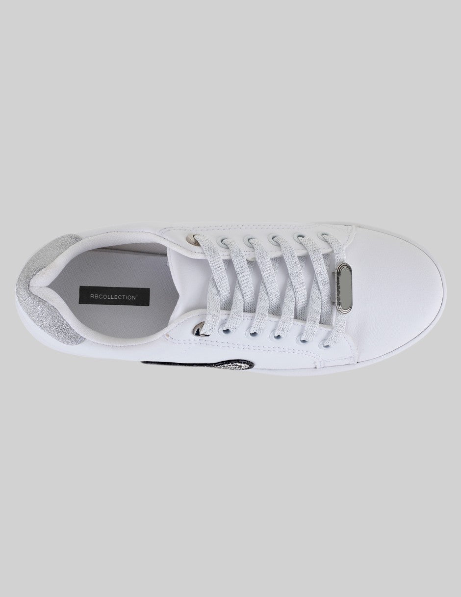 Tenis con cordones Beary en Piel vegana – Blanco