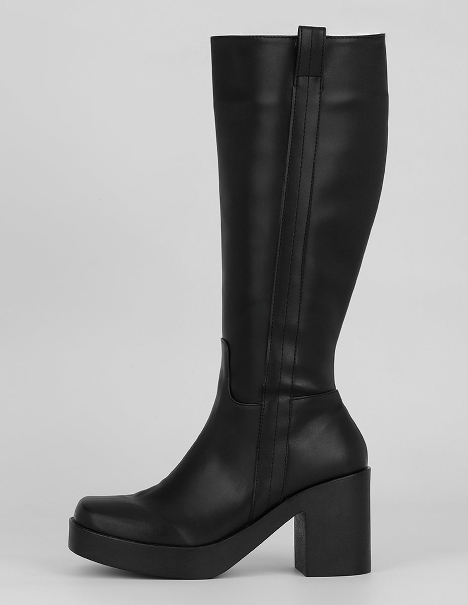 Botas altas Exterior Piel vegana Color Negro Para Mujer De RBCOLLECTION