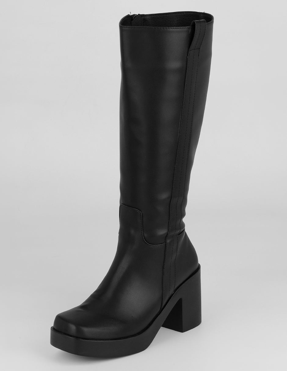Botas altas Hella en Piel vegana – Negro