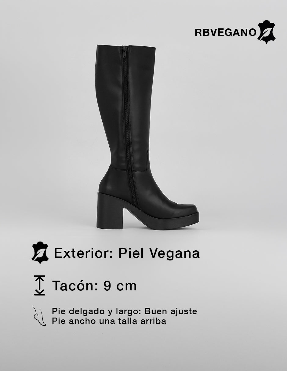 Botas altas Hella en Piel vegana – Negro